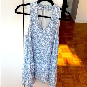 Blue and White Floral Dress